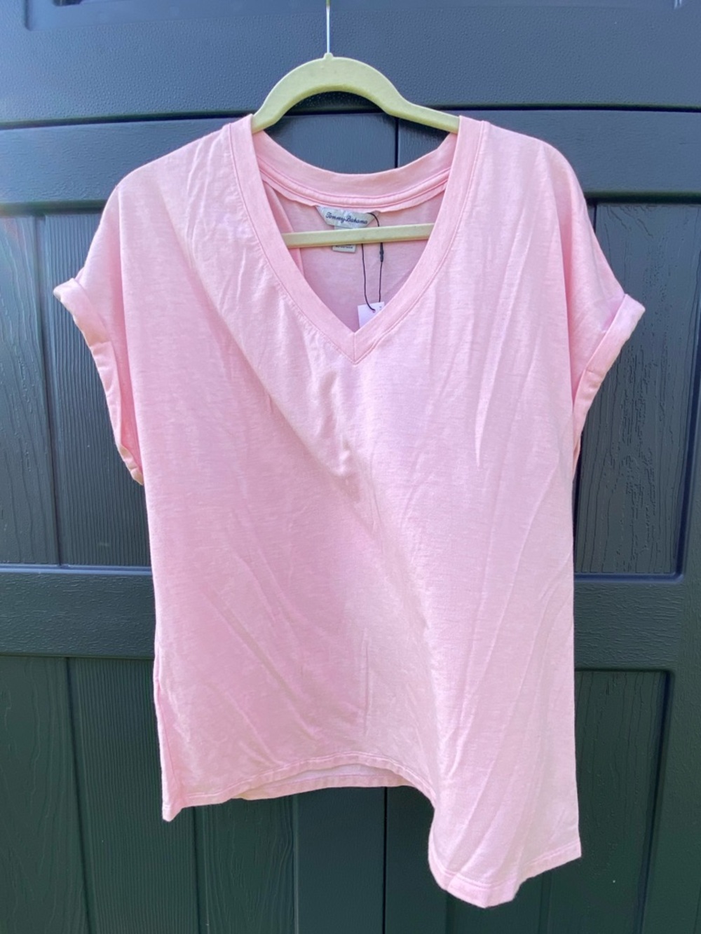 Tommy Bahama Women's Kauai Jersey V-Neck T-Shirt - Bikini Heather Pink M NWOT